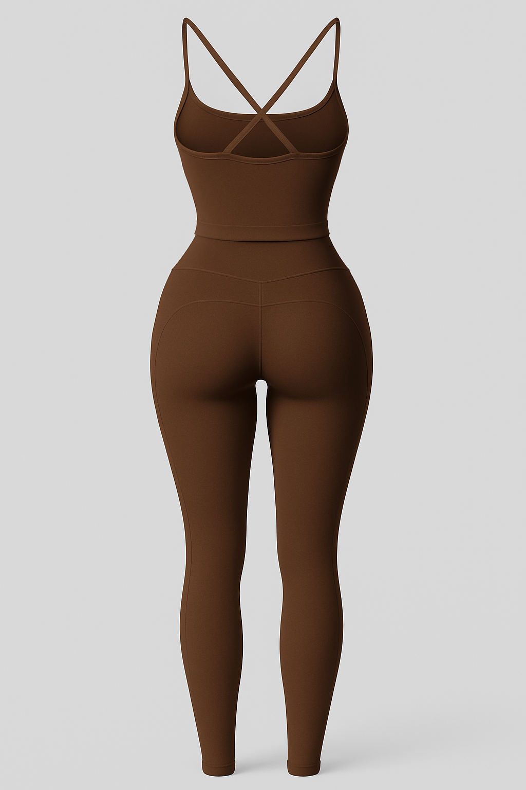 Essentials Ribbed Set - Chocolate | Gray